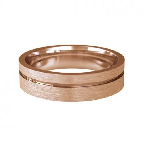 Patterned Designer Rose Gold Wedding Ring - Pulso